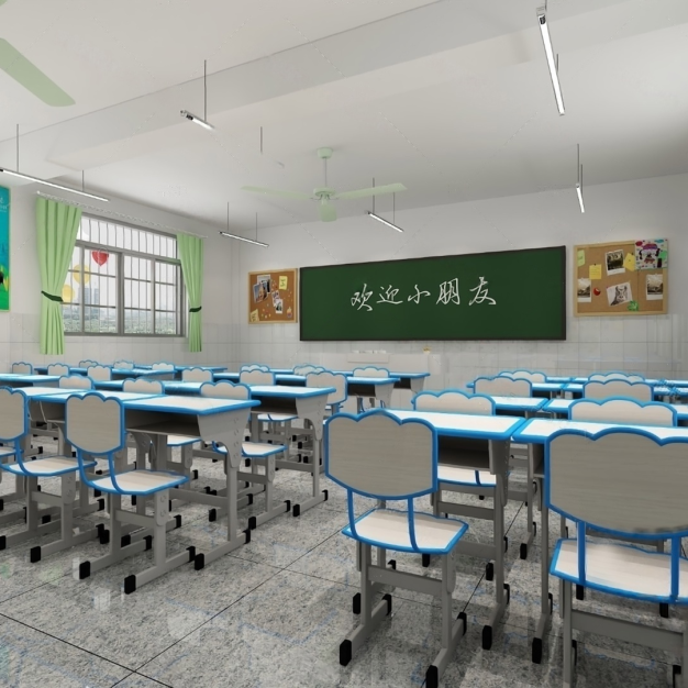 学校 教室3D模型